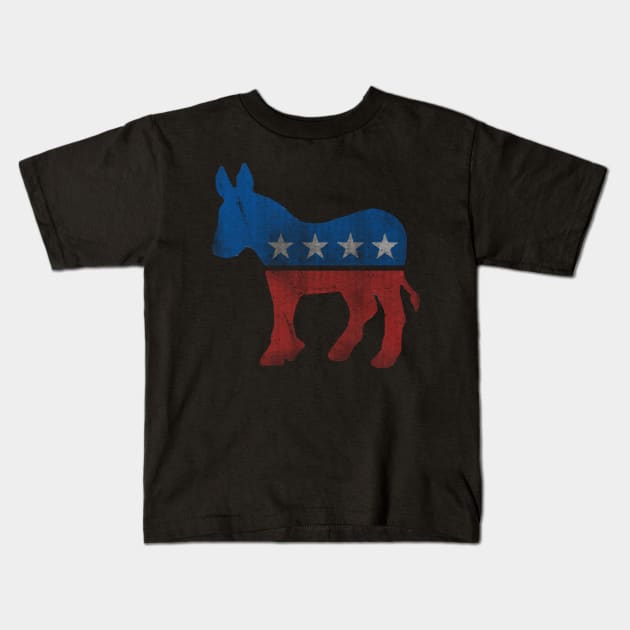 Democrat Donkey Vintage Kids T-Shirt by Flippin' Sweet Gear
